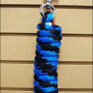 BLUE BLACK HORSE TACK SOLID BRAID POLY ROPE LEAD W/ NPMI BUFFALO SNAP 5/8 X 9