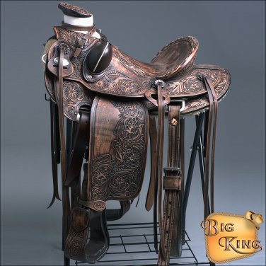 WD013CHORO HILASON BIG KING WESTERN WADE RANCH ROPING COWBOY TRAIL SADDLE
