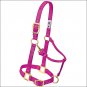 WEAVER RASPBERRY HORSE NYLON HEAT SEALED BUCKLE HALTER ADJUSTABLE SMALL HORSE