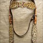 V1 HILASON WESTERN CHEETAH LEOPARD LEATHER HORSE HEADSTALL BRIDLE W/ CRYSTAL
