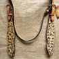 V1 HILASON WESTERN CHEETAH LEOPARD LEATHER HORSE HEADSTALL BRIDLE W/ CRYSTAL