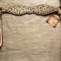 S232 HILASON WESTERN LEOPARD CHEETAH LEATHER HORSE BREAST COLLAR W/ RHINESTONES