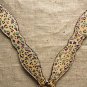 S232 HILASON WESTERN LEOPARD CHEETAH LEATHER HORSE BREAST COLLAR W/ RHINESTONES