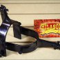 HILASON BLACK STEEL RODEO BULL SPURS