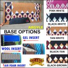 HILASON ARGYLE ZEALAND SHOW WOOL HORSE SADDLE BLANKET / GEL / WOOL PAD 34" x 36"