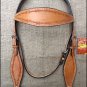 S321 HILASON WESTERN HAND TOOL BARB WIRE LEATHER HORSE BRIDLE HEADSTALL TAN