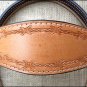 S321 HILASON WESTERN HAND TOOL BARB WIRE LEATHER HORSE BRIDLE HEADSTALL TAN