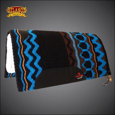 MADE IN USA FE328-F HILASON WESTERN WOOL FELT SADDLE BLANKET PAD BLACK BROWN