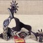 HILASON ANTIQUE BROWN MEN SPURS STAR AND HORSESHOE MOTIF