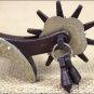 HILASON ANTIQUE BROWN MEN SPURS STAR AND HORSESHOE MOTIF