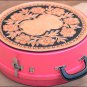 AH-2 HILASON HORSE MEDIUM PINK MOLDED HEAVY DUTY ABS ROPE CAN W/ LEATHER TRIM