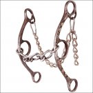 CLASSIC EQUINE CHAIN MOUTHPIECE BARREL HORSE GAG BIT DIAMOND LONG SHANK