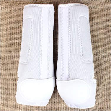 LARGE WHITE CLASSIC EQUINE WESTERN HORSE TACK PRO TECH HIND BOOTS