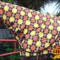 78" HILASON 1200D WATERPROOF POLY TURNOUT HORSE BLANKET NECK COVER BROWN YELLOW