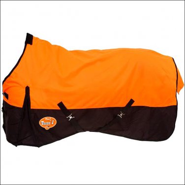 69" TOUGH-1 600D WATERPROOF POLY HORSE SURCINGLES TURNOUT BLANKET ORANGE