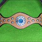HILASON WESTERN LEATHER HORSE HEADSTALL BREAST COLLAR TAN TURQUOISE CONCHO BLING