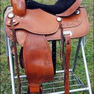 TO107-F HILASON TREELESS WESTERN LEATHER TRAIL PLEASURE HORSE RIDING SADDLE 17"