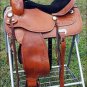TO107-F HILASON TREELESS WESTERN LEATHER TRAIL PLEASURE HORSE RIDING SADDLE 17"