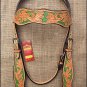 HILASON WESTERN LEATHER HORSE HEADSTALL BRIDLE LIGHT OIL GREEN HAND PAINT