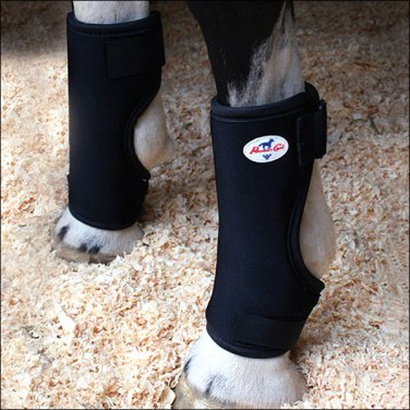 BLACK PROFESSIONAL CHOICE HORSE LEG BED SORE MEDICINE BOOTS STANDARD PAIR