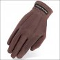 05 SIZE HERITAGE POWER GRIP STRETCHABLE NYLON HORSE RIDING EQUESTRIAN GLOVE BROW