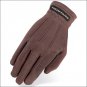 05 SIZE HERITAGE POWER GRIP STRETCHABLE NYLON HORSE RIDING EQUESTRIAN GLOVE BROW