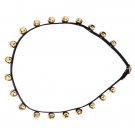 TOUGH 1 SET OF 20  FINEST LEATHER STRAP BRASS ORIGINAL SLEIGH BELLS