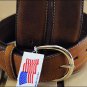 28" SILVER CREEK CLASSIC WESTERN LEATHER MAN BELT BROWN MADE IN THE USA