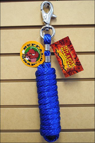 Braided Poly Lead Rope W/NPMI Buffalo Snap 5/8 X 10 ROYAL BLUE
