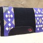 FEP278 MADE IN USA HILASON WESTERN SHOCK BUSTER SADDLE BLANKET PAD BLACK PURPLE