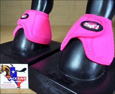 SMALL TOUGH 1 PERFORMERS 1ST CHOICE NO TURN HORSE LEG BELL BOOTS PAIR PINK