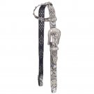 TOUGH 1 GREYSON BELT BUCKLE BLING SINGLE EAR LEATHER HEADSTALL WHITE