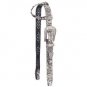 TOUGH 1 GREYSON BELT BUCKLE BLING SINGLE EAR LEATHER HEADSTALL WHITE