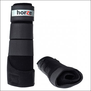 SMALL BLACK HORZE NEOPRENE PROSOFT LEG SPORT BOOTS SHOCK ABSORBING HORSE PAIR