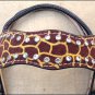HILASON WESTERN LEATHER HORSE BRIDLE HEADSTALL GIRAFFE PRINT CLEAR CRYSTAL