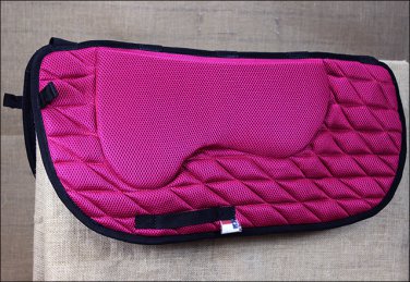 TA119F- HILASON WESTERN MEMORY FOAM SADDLE PAD WITH ANTI-SLIP HOT PINK