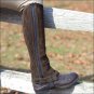 SHIRES EQUESTRIAN HORSE TACK RIDER SUEDE HALF CHAPS W/ ELASTIC