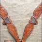 HILASON WESTERN LEATHER HORSE BREAST COLLAR LIGHT OIL BLING RHINESTONES INLAY