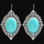 3D ANGEL RANCH LADIES SILVER MARBLED STONE INLAY TURQUOISE WOMEN EARRINGS