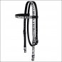 3/4 INCH WEAVER NYLON BROWBAND HEADSTALL ZEBRA OVERLAY HORSE SIZE