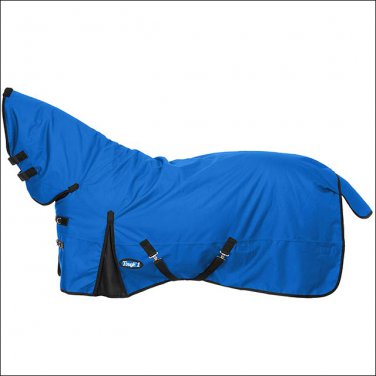 72 inch BLUE TOUGH-1 1200D WATERPROOF POLY FULL NECK TURNOUT HORSE BLANKET