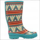 M&F WESTERN WOMENS LADIES DAKOTA SOUTHWEST ROUND TOE LEG RAIN BOOTS