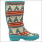M&F WESTERN WOMENS LADIES DAKOTA SOUTHWEST ROUND TOE LEG RAIN BOOTS