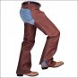 MEDIUM WEAVER LEATHER BROWN SHOTGUN FULL GRAIN LEATHER WORK RIDING CHAPS