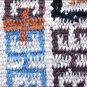 FE337-F HILASON WESTERN NEW ZEALAND WOOL HORSE SADDLE BLANKET WHITE BLACK BLUE