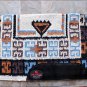 FE337-F HILASON WESTERN NEW ZEALAND WOOL HORSE SADDLE BLANKET WHITE BLACK BLUE