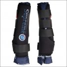 HORZE SUPREME HORSE POLYSTER STABLE BOOTS PRO FRONT BLACK COB SIZE