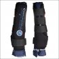 HORZE SUPREME HORSE POLYSTER STABLE BOOTS PRO FRONT BLACK COB SIZE