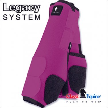 SMALL FUSHIA CLASSIC EQUINE LEGACY SYSTEM HORSE FRONT SPORT BOOT PAIR