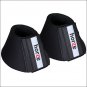 X LARGE BLACK HORZE HEAVY DUTY NEOPRENE PRO BELL BOOTS HORSE LEG PROTECTION PAIR